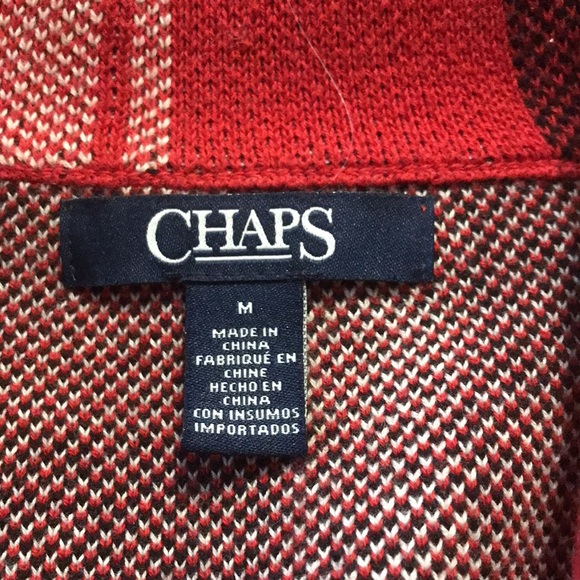 Chaps best size medium black red and white pattern - Picture 2 of 4